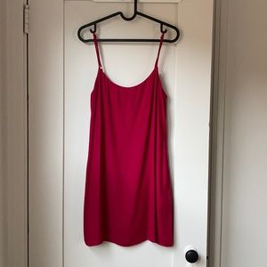 Reformation Lindsay Dress in Rhubarb (red)